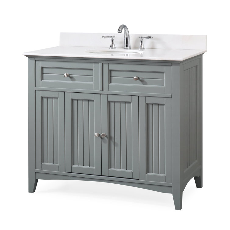 Gracie Oaks Eugene 42" Single Bathroom Vanity Set & Reviews Wayfair